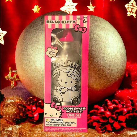 🎄Hello Kitty Doodle & Decorate Surprise Gift Bag Inside Water Bottle! - Picture 12 of 12